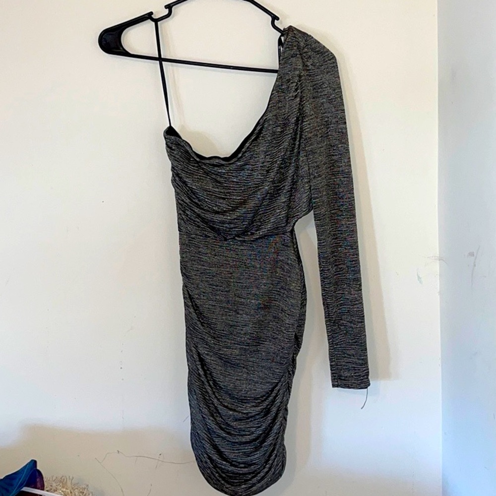 Black and silver shimmer dress